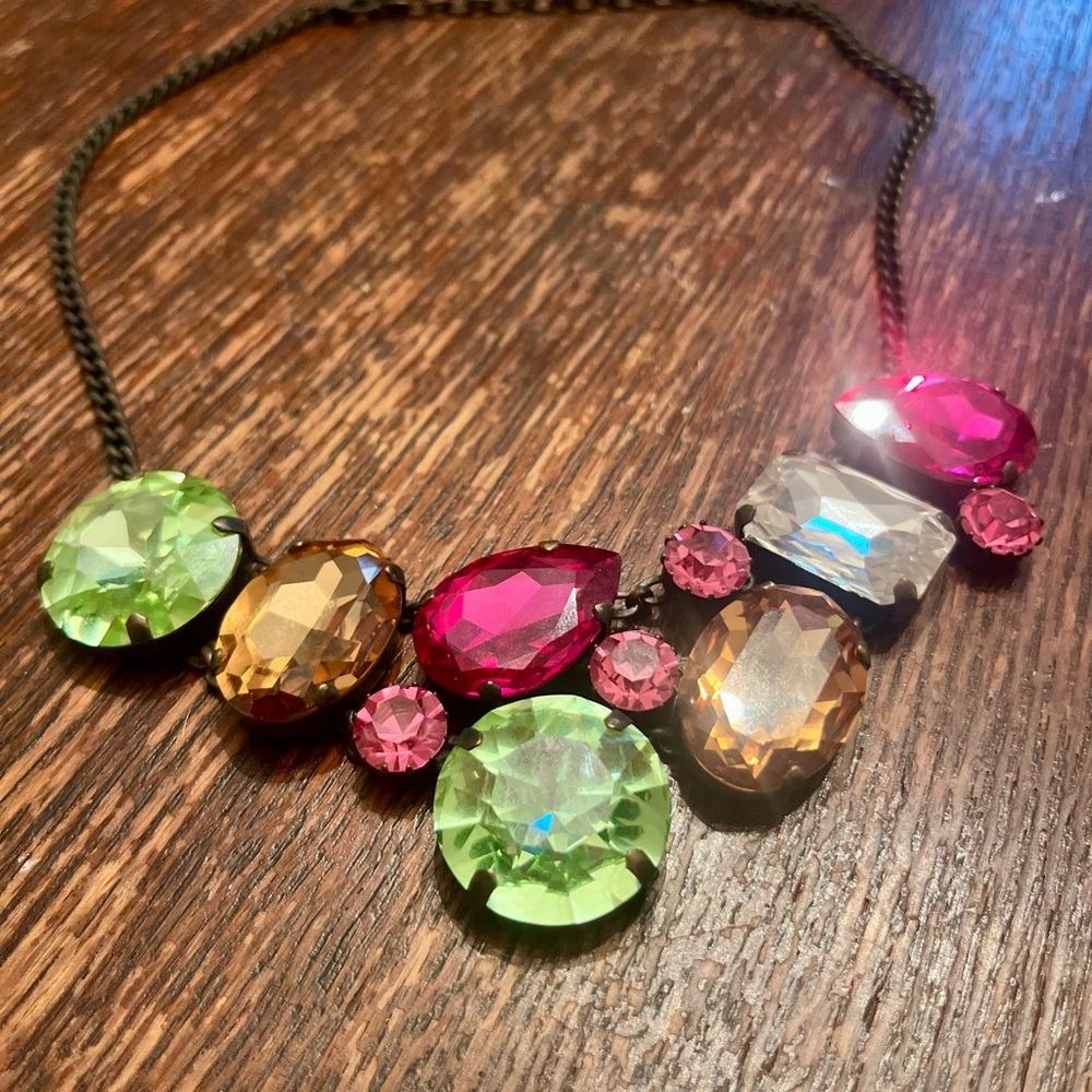 Multicolor Statement Necklace - image 2